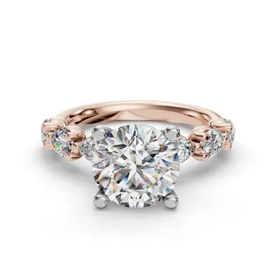 Oramar Grand Pear Diamond Engagement Ring