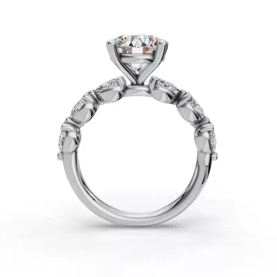 Oramar Grand Pear Diamond Engagement Ring