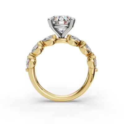 Oramar Grand Pear Diamond Engagement Ring