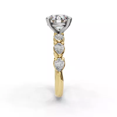 Oramar Grand Pear Diamond Engagement Ring
