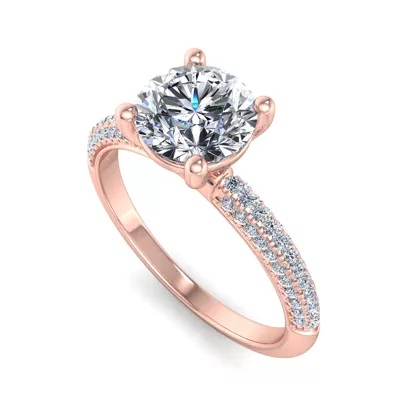 Imani Triple Pave Engagement Ring