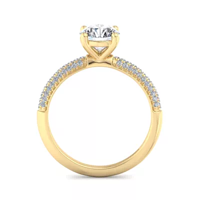 Imani Triple Pave Engagement Ring