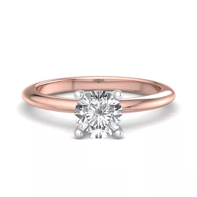 Amber Hidden Halo Engagement Ring