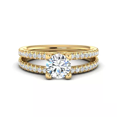Naomi Split Shank Pave Engagement Ring