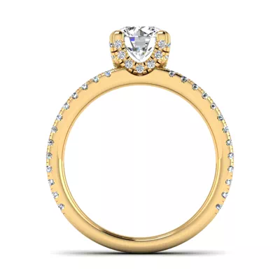 Naomi Split Shank Pave Engagement Ring