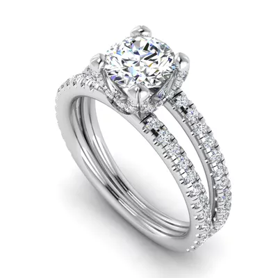 Naomi Split Shank Pave Engagement Ring