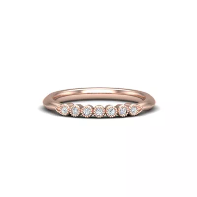 Serenity Milgrain Diamond Band