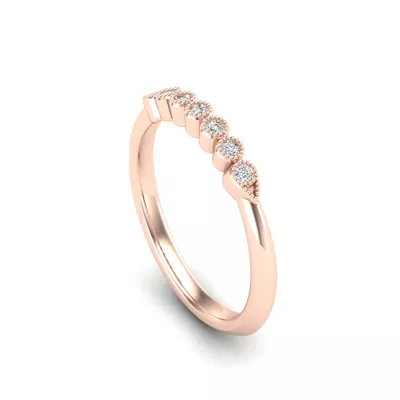 Serenity Milgrain Diamond Band