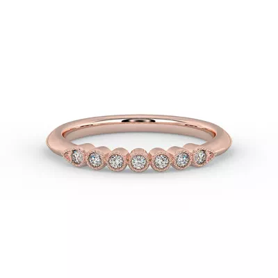 Serenity Milgrain Diamond Band