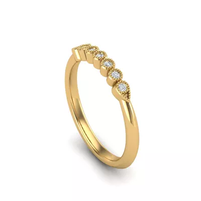 Serenity Milgrain Diamond Band