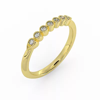 Serenity Milgrain Diamond Band