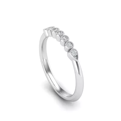 Serenity Milgrain Diamond Band