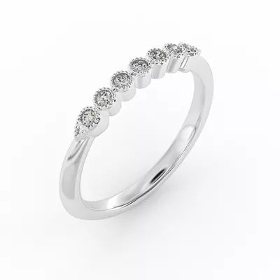 Serenity Milgrain Diamond Band