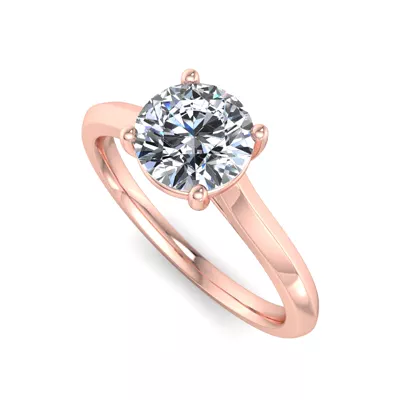 Ayesha 4 Prong East-West Solitaire Engagement Ring