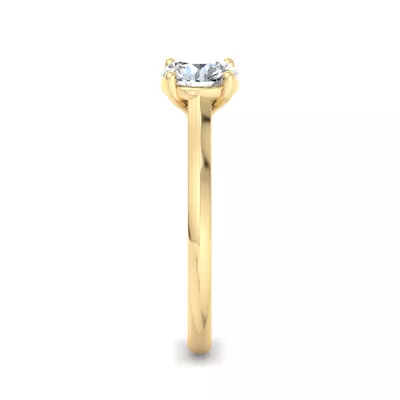 Ayesha 4 Prong East-West Solitaire Engagement Ring
