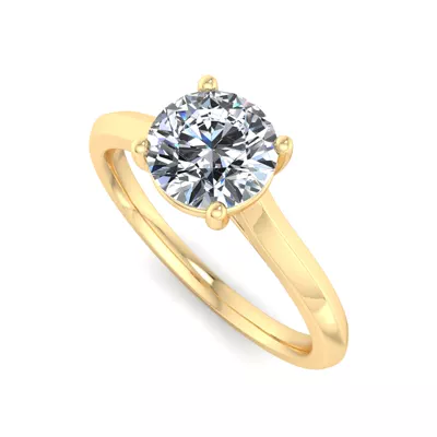 Ayesha 4 Prong East-West Solitaire Engagement Ring
