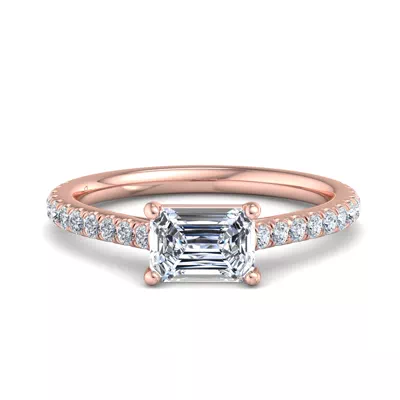 Sadie East West Pave Engagement Ring