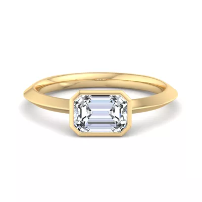 Alia Bezel East West Solitaire Engagement Ring