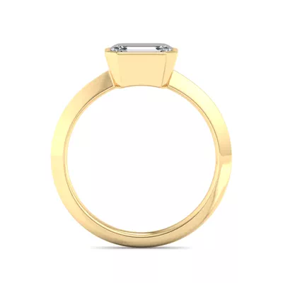 Alia Bezel East West Solitaire Engagement Ring