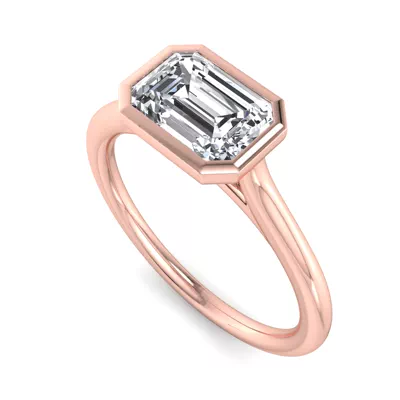 Harper Bezel Cathedral Engagement Ring
