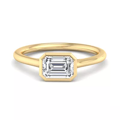 Harper Bezel Cathedral Engagement Ring