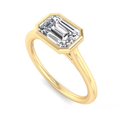 Harper Bezel Cathedral Engagement Ring