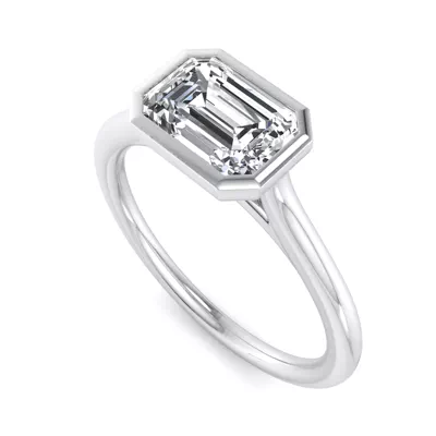 Harper Bezel Cathedral Engagement Ring