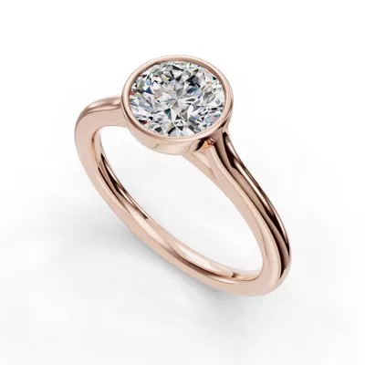 Emery Bezel Solitaire Engagement Ring
