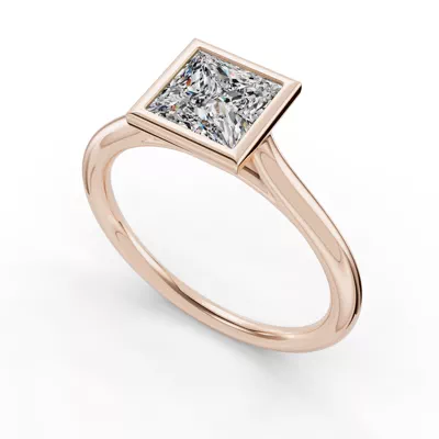 Emery Bezel Solitaire Engagement Ring