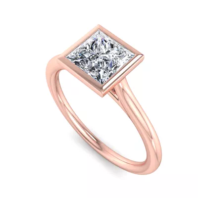 Emery Bezel Solitaire Engagement Ring