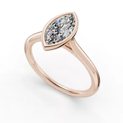 Emery Bezel Solitaire Engagement Ring