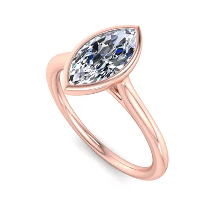 Emery Bezel Solitaire Engagement Ring