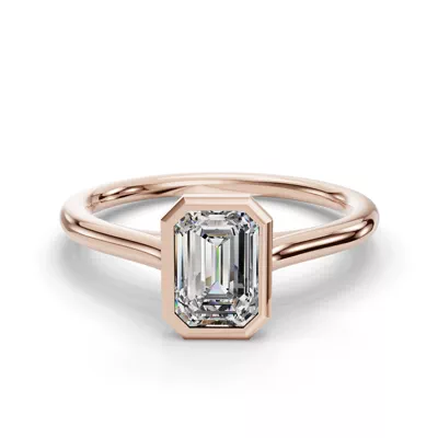 Emery Bezel Solitaire Engagement Ring