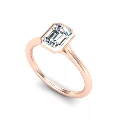 Emery Bezel Solitaire Engagement Ring