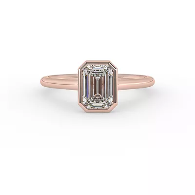 Emery Bezel Solitaire Engagement Ring