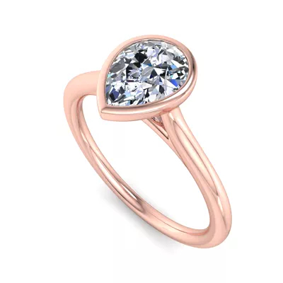 Emery Bezel Solitaire Engagement Ring