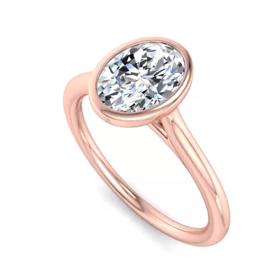 Emery Bezel Solitaire Engagement Ring
