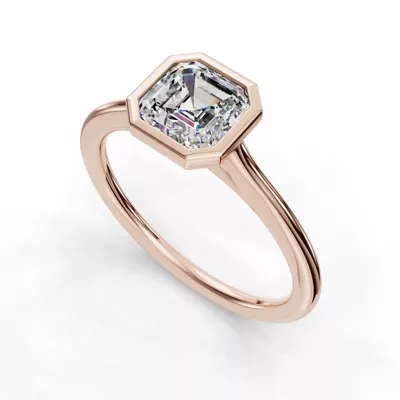 Emery Bezel Solitaire Engagement Ring