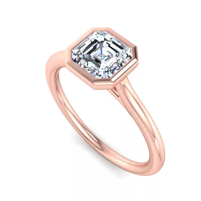 Emery Bezel Solitaire Engagement Ring
