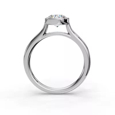 Emery Bezel Solitaire Engagement Ring