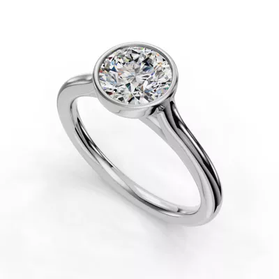 Emery Bezel Solitaire Engagement Ring