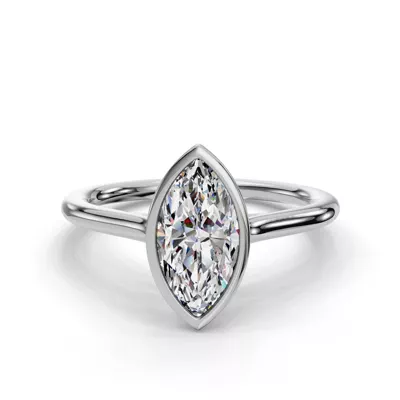 Emery Bezel Solitaire Engagement Ring