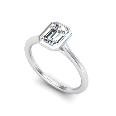 Emery Bezel Solitaire Engagement Ring