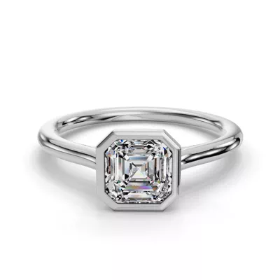 Emery Bezel Solitaire Engagement Ring