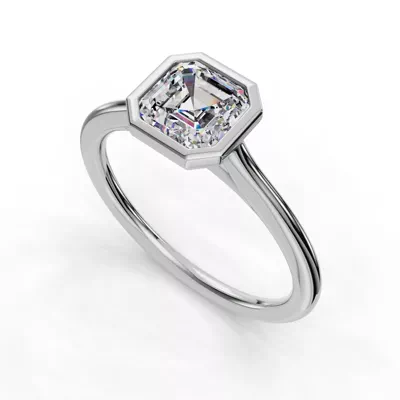 Emery Bezel Solitaire Engagement Ring