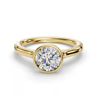Emery Bezel Solitaire Engagement Ring