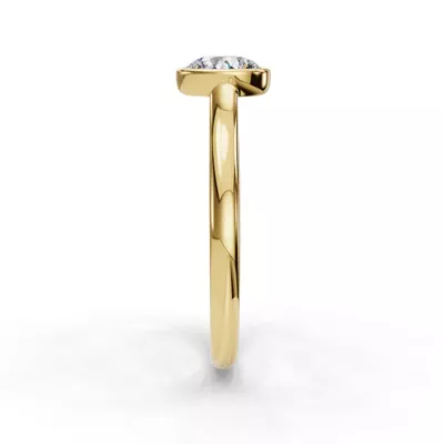 Emery Bezel Solitaire Engagement Ring