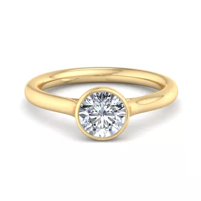 Emery Bezel Solitaire Engagement Ring