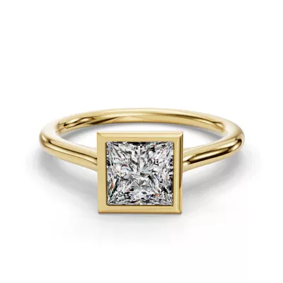 Emery Bezel Solitaire Engagement Ring