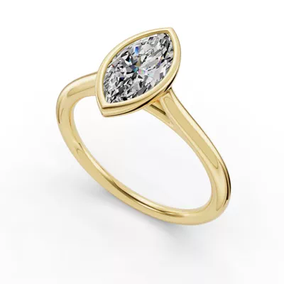 Emery Bezel Solitaire Engagement Ring